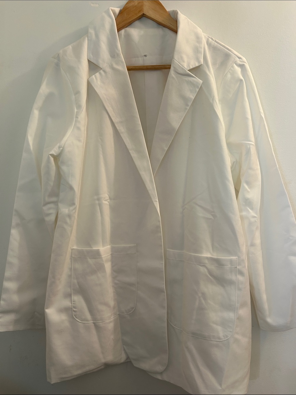 Women's White Open-Front Blazer Jacket